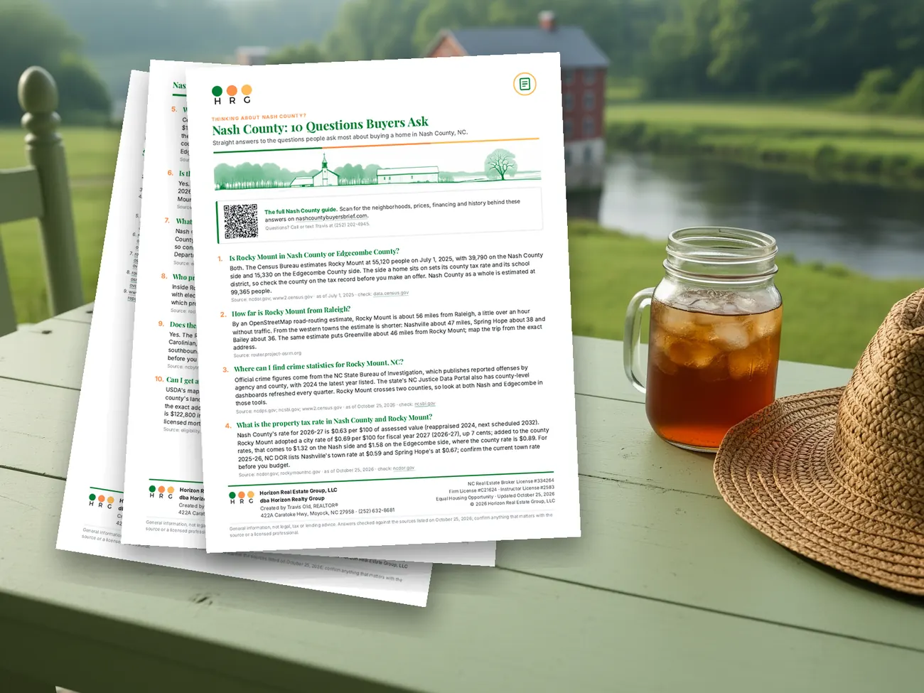 The Nash County FAQ, three printed pages